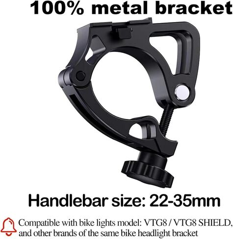 VICTAGEN Replacement Bracket for Bike Lights VTG8 VTG8Shield B3 Model, Bike Headlight Mount Base, Bicycle Light Holder, Easy to Install, for 22-35mm Handlebar, NOT for Y18 VTG10 Light in Saudi Arabia