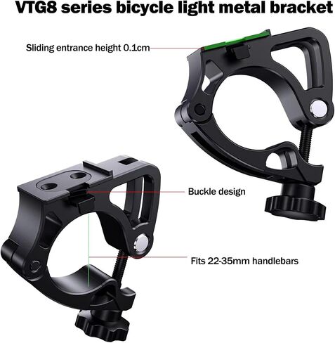 VICTAGEN Replacement Bracket for Bike Lights VTG8 VTG8Shield B3 Model, Bike Headlight Mount Base, Bicycle Light Holder, Easy to Install, for 22-35mm Handlebar, NOT for Y18 VTG10 Light in Saudi Arabia