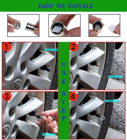 YUERWOVER 4 Pack LED Bike Wheel Lights Car Tire Valve Stems Caps Bicycle Motorcycle Waterproof Tyre Spoke Flash Light Cool Reflector Accessories for Men Women Kids (Colorful) in Saudi Arabia