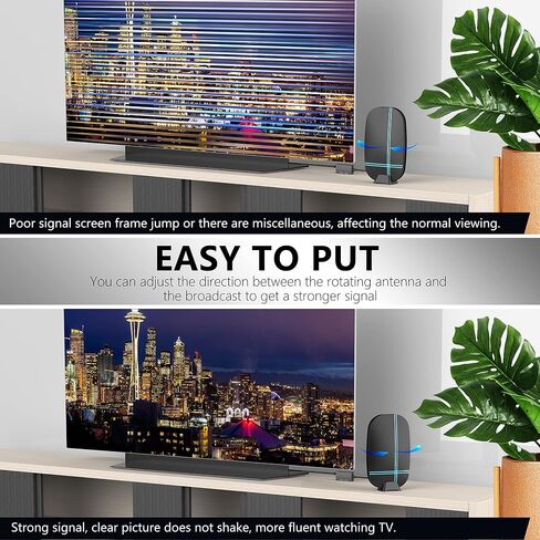2024 New Amplified HD Digital TV Antenna Long 620 Miles Range for Smart Television, Support 4K 1080p VHF UHF Fire TV Stick and All Older TV's Indoor HDTV Local Channels in Saudi Arabia