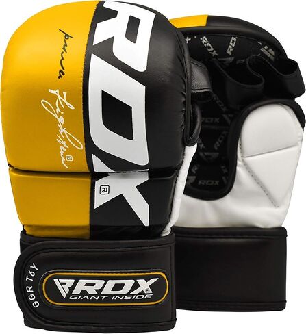 قفازات RDX MMA للتدريب على الفنون القتالية والسجال، قفازات للتصارع، الكيك بوكسينغ، الملاكمة التايلاندية، كيس اللكم والقفص القتالي للرجال والنساء للاستخدام في صالة الألعاب الرياضية المنزلية in Saudi Arabia