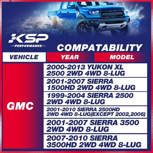 KSP 2 "-4" موسعات الصدمات الأمامية تناسب 1988-1999 Chevy GMC K1500 K2500 4WD، طقم تمديد الصدمات لـ 1992-1999 Chevy GMC K1500 K2500 Suburban 4WD، دعامات تمديد الصدمات جبل لـ Tahoe Yukon 4WD in Kuwait