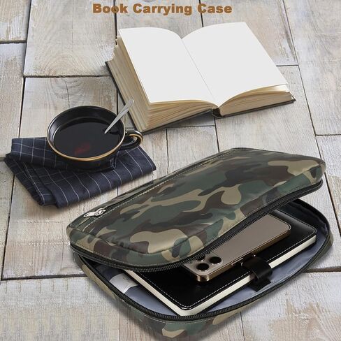 Bible Cover for Boys Kids Scripture Carrying Case with Handle Pockets Childrens Toddler LDS Handbook Holy Book Protector Pouch Teens Church Bag Hope Journaling Storage Organizer Camo Blue in Kuwait