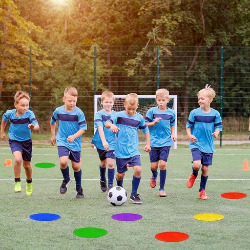 60pcs 9inch Spot Markers Non Slip Flat Cones Floor Dots for Gym Training Dance Classroom Poly Vinyl Floor Agility Markers for Soccer Football Basketball in Kuwait