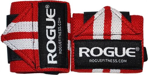 Fitness Wrist Wraps Red/White|Rogue Fitness Wrist Wraps (Red, 18") in Saudi Arabia