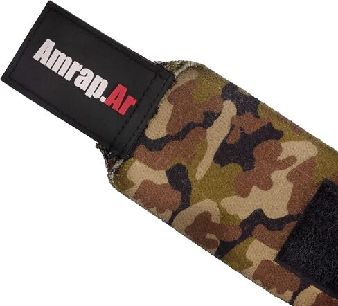 AMRAP.AR أربطة المعصم الفاخرة | أغطية دعم المعصم للصالة الرياضية، والتمارين، ورفع الأثقال، والرياضة، وتمارين كروس فيت | قوي وممتص للصدمات | هدية مثالية لعشاق اللياقة البدنية | 18 بوصة طويلة (تمويه) in Saudi Arabia