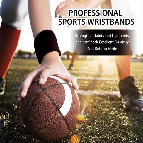 Wristbands Sweatbands for Men & Women, Breathable Tennis Wrist Bands Absorbent Sweat Band Multiuse Wristband for Basketball, Running, Gym, Working Out in Saudi Arabia