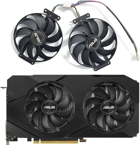 FDC10H12S9-C T129215SU 6PIN RTX 2060 Super GPU Fan لـ ASUS GTX 1660 1660Ti Dual EVO OC RTX2070 مروحة تبريد بطاقة الرسومات (FDC10H12S9-C) in Saudi Arabia