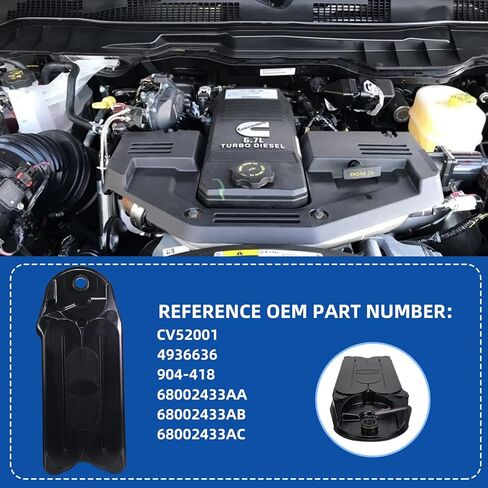 مرشح تهوية علبة المرافق CV52001 Cummins 6.7L، مرشح CCV لـ # 2008-2021 دودج رام 2500 3500 4500 5500، مرشح علبة المرافق لمحرك الديزل ISB يستبدل # 904-418 4936636 68002433AC in Kuwait
