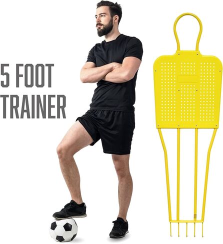 Crown Sporting Goods Steel Soccer Training Penalty Dummy - (5' 2") Portable Defender for Coaching Free-Kicks, Offense, & Defense in Saudi Arabia