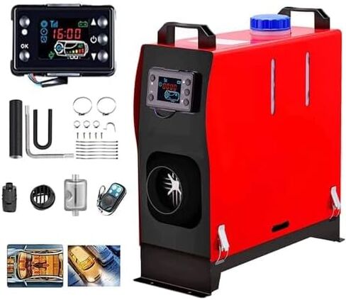 سخان هواء ديزل ذكي فريد من نوعه 12 فولت/8 كيلو وات، سخان ديزل مع شاشة LCD ذكية، خزان وقود 10 لتر وكاتم صوت، مناسب للمركبات الترفيهية والمقطورة والشاحنة والقارب in Saudi Arabia