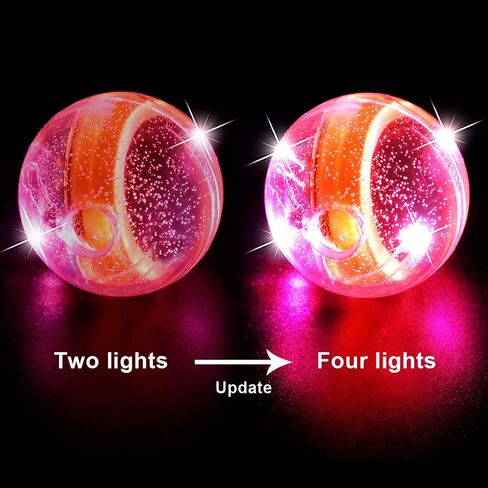 Crestgolf 4 Built-in Lights Glow Golf Balls | 300-hr Lighting Time Glow in The Dark Golf Balls | 3-Layer Design Light up Water Resistant LED Night Golf Ball(Multicolor 6pcs&3pcs in Kuwait
