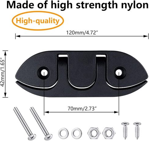 Lsahyong 2 حزمة من النايلون قارب قابل للطي قابل للطي وسحب لأعلى سطح السفينة الأجهزة البحرية حبل رباط ملحقات (أسود) in Kuwait