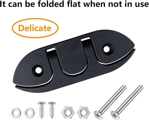 Lsahyong 2 حزمة من النايلون قارب قابل للطي قابل للطي وسحب لأعلى سطح السفينة الأجهزة البحرية حبل رباط ملحقات (أسود) in Kuwait