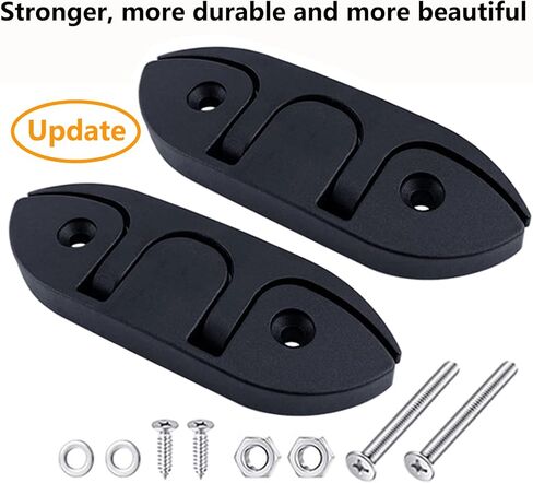 Lsahyong 2 حزمة من النايلون قارب قابل للطي قابل للطي وسحب لأعلى سطح السفينة الأجهزة البحرية حبل رباط ملحقات (أسود) in Kuwait