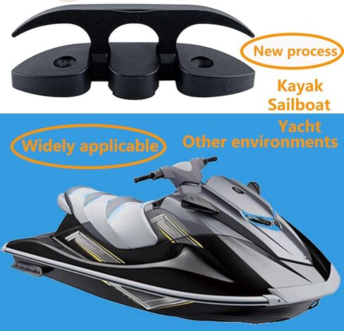 Lsahyong 2 حزمة من النايلون قارب قابل للطي قابل للطي وسحب لأعلى سطح السفينة الأجهزة البحرية حبل رباط ملحقات (أسود) in Kuwait