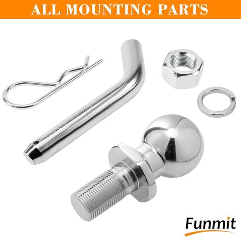 وصلة ربط المقطورة مع كرة مقاس 2 بوصة ومشبك دبوس وصلة، وصلة كرة سحب من الفولاذ الصلب تناسب جهاز استقبال 2 بوصة، 6000 رطل، قطرة 2 بوصة in Kuwait