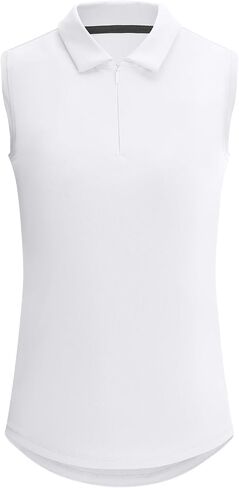 BALEAF Girls' Golf Shirt Sleeveless Tennis Tank Tops 1/4 Zip Kids Athletic Polo Shirts Quick Dry UPF 50+ in Saudi Arabia