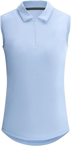 BALEAF Girls' Golf Shirt Sleeveless Tennis Tank Tops 1/4 Zip Kids Athletic Polo Shirts Quick Dry UPF 50+ in Saudi Arabia