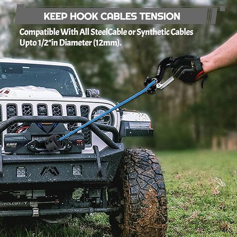 سدادة خطاف كابل ونش TYT: تمنع تلف المصد والكابل، مادة مطاطية متينة، سهلة التركيب، تعزز السلامة لمركبات ATV، UTV، ورافعات الشاحنات، تتضمن العبوة الكاملة in Kuwait