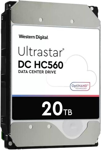 محرك الأقراص الصلبة WD Ultrastar DC HC560 WUH722020ALE604 سعة 20 تيرابايت - 3.5 داخلي - SATA - التسجيل المغناطيسي التقليدي [CMR]، قرص صلب ميكانيكي (متجدد) in Kuwait