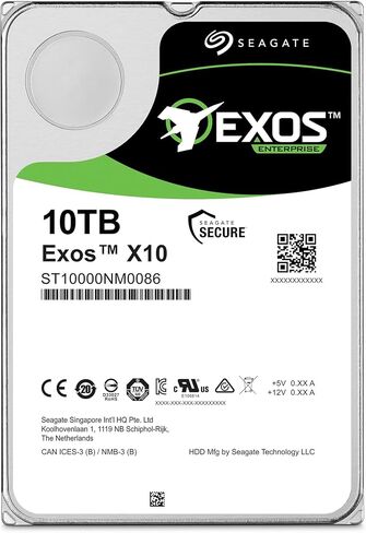 محرك أقراص Seagate Enterprise سعة 3.5 محرك أقراص ثابتة سعة 10 تيرابايت (هيليوم) وسرعة 7200 دورة في الدقيقة SATA بسرعة 6 جيجابايت/ثانية وذاكرة تخزين مؤقت داخلية سعة 256 ميجابايت (ST10000NM0016) in Saudi Arabia