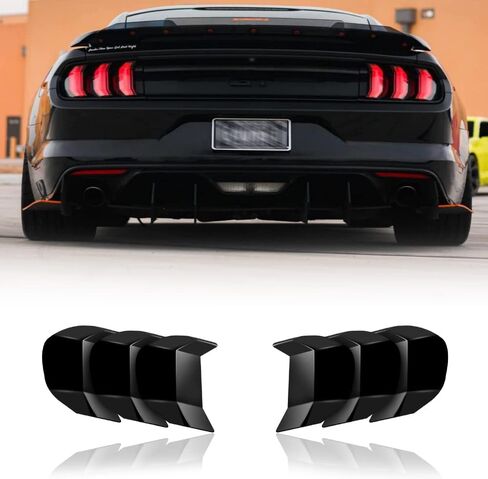 Auraroad Tail Light Covers Compatible with 2018-2022 Mustang, Smoke Black Tail Light Lamp Covers Guard Frame Bezels Cover Trim Exterior Accessories Fit for 2018+ Mustang (6PCS) in Saudi Arabia