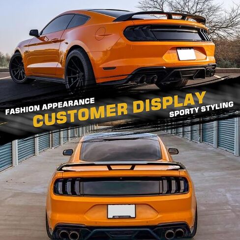 Auraroad Tail Light Covers Compatible with 2018-2022 Mustang, Smoke Black Tail Light Lamp Covers Guard Frame Bezels Cover Trim Exterior Accessories Fit for 2018+ Mustang (6PCS) in Saudi Arabia