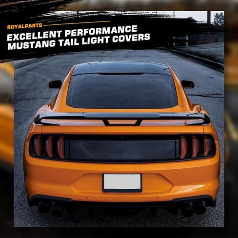 Auraroad Tail Light Covers Compatible with 2018-2022 Mustang, Smoke Black Tail Light Lamp Covers Guard Frame Bezels Cover Trim Exterior Accessories Fit for 2018+ Mustang (6PCS) in Saudi Arabia