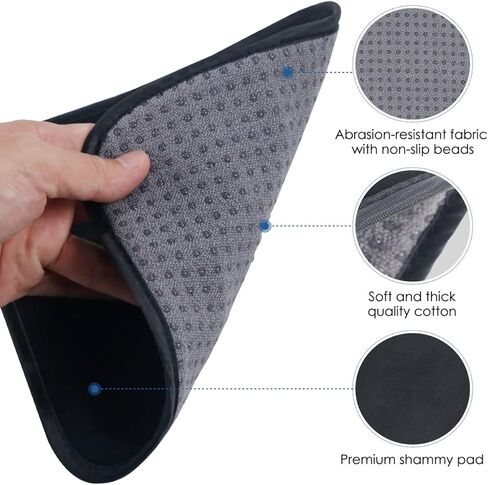 Mangrove Bowling Towel, Microfiber Bowling Ball Towels to Wipe Off Ball, 8'' x 8'' Bowling Rag Washable Bowling Shammy Pad (2-Pack Gray) in Kuwait