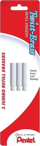 ممحاة إعادة تعبئة Pentel 4 X Twist-Erase، الكمية 1، عبوة من 3 in Saudi Arabia