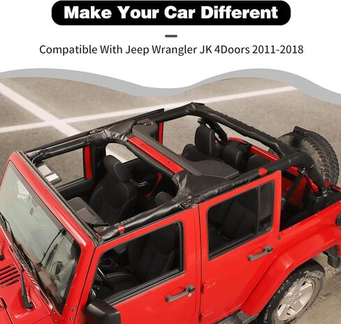 متوافق مع غطاء بطانة Jeep JLU Roll Bar وغطاء جلدي وشريط لف جانبي أمامي مع غطاء قضيب لف الجذع متوافق مع Jeep Wrangler JL 2018-2023 (جلد) in Kuwait