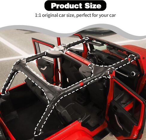 متوافق مع غطاء بطانة Jeep JLU Roll Bar وغطاء جلدي وشريط لف جانبي أمامي مع غطاء قضيب لف الجذع متوافق مع Jeep Wrangler JL 2018-2023 (جلد) in Kuwait