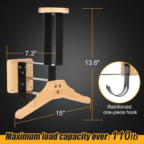 Nausear Helmet Holder Wall Mount, Motorcycle Helmet Rack Wall Mount, Tactical Gear Wall Mount, Police Gear Rack, Wall Organizer for Motorcycle Baseball Football Rugby Cycling Gear in Kuwait