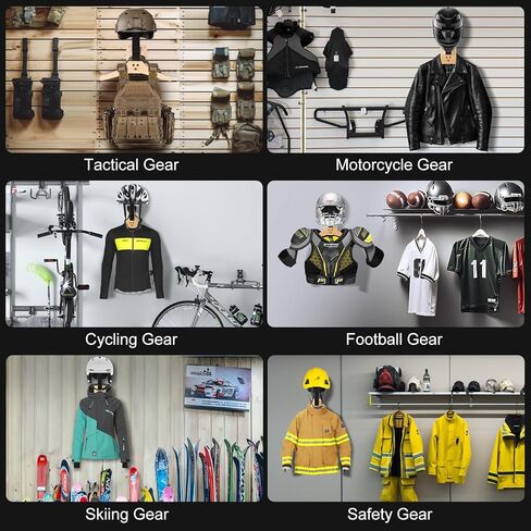 Nausear Helmet Holder Wall Mount, Motorcycle Helmet Rack Wall Mount, Tactical Gear Wall Mount, Police Gear Rack, Wall Organizer for Motorcycle Baseball Football Rugby Cycling Gear in Kuwait