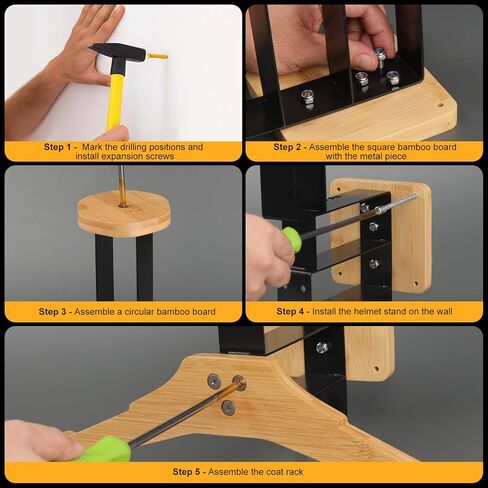 Nausear Helmet Holder Wall Mount, Motorcycle Helmet Rack Wall Mount, Tactical Gear Wall Mount, Police Gear Rack, Wall Organizer for Motorcycle Baseball Football Rugby Cycling Gear in Kuwait