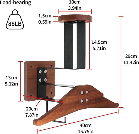 AKSLGT خوذة دراجة نارية رف جدار جبل، حامل خوذة مع السنانير الصلب شماعات الخشب الصلب، متعددة الأغراض التكتيكية والعتاد عرض موقف للدراجات النارية كرة القدم ركوب الدراجات التزلج ملابس الشرطة in Kuwait