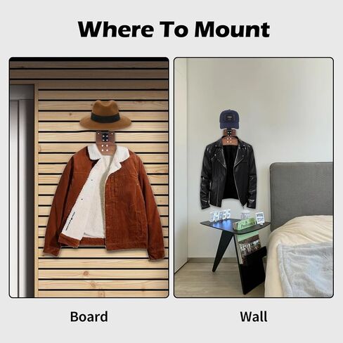 AKSLGT خوذة دراجة نارية رف جدار جبل، حامل خوذة مع السنانير الصلب شماعات الخشب الصلب، متعددة الأغراض التكتيكية والعتاد عرض موقف للدراجات النارية كرة القدم ركوب الدراجات التزلج ملابس الشرطة in Kuwait