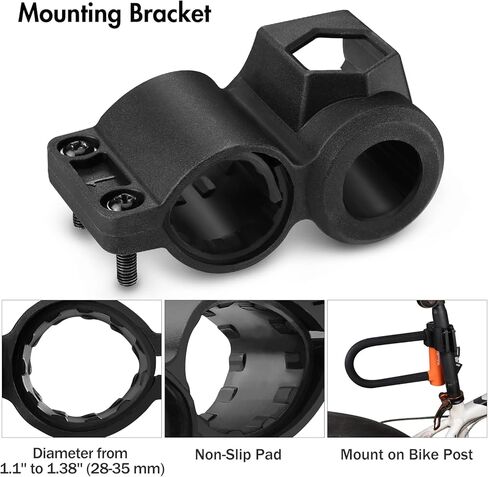 قفل على شكل حرف U للدراجة من ValueMax مع كابل، قفل على شكل حرف U للدراجة شديد التحمل، وقيد 16 مم وكابل أمان بطول 6 أقدام مع دعامة تثبيت قوية ومفاتيح للدراجات in Kuwait