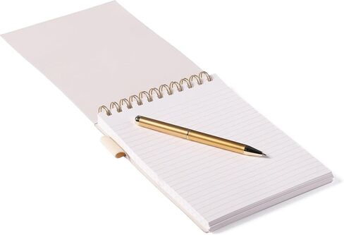 WORLD TRAVELER Eccolo Lined Top Spiral Notebook, Flexi-Cover Steno Pad with Pen Included (240 Perforated Pages), A5 Notepad Ideal for Note Taking in School, College or Work in Kuwait