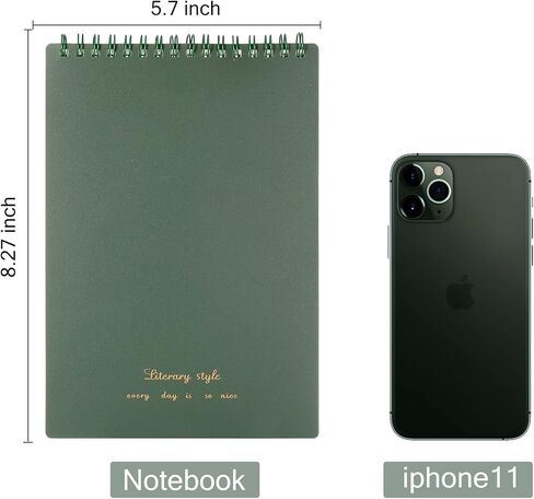 دفاتر ملاحظات حلزونية من ستينو، دفاتر ملاحظات سلكية، غطاء بولي بروبلين ملون مقاوم للرطوبة، 5.4 بوصة × 8.5 بوصة، 4 وسادات/حزمة، 80 ورقة/وسادة (خط) in Kuwait