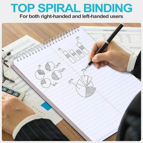 36 قطعة من وسادات ستينو الحلزونية ومجموعة دفتر الجيب مقاس 6 × 9 بوصة دفتر ملاحظات ستينو للكتابة 3 × 5 بوصة دفاتر ملاحظات صغيرة 75 ورقة مبطنة وسادات ملاحظات حلزونية للمكتب وإكسسوارات المنزل والمدرسة in Kuwait