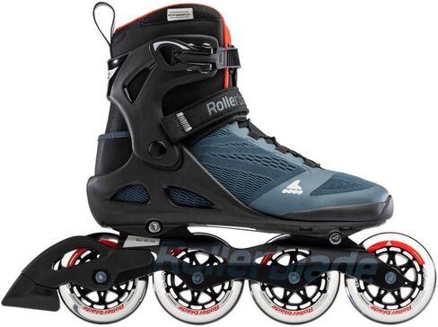 Rollerblade Macroblade 90 Men's Adult Fitness Inline Skate, Orion Blue/Spicy Orange, Performance Inline Skates in Saudi Arabia
