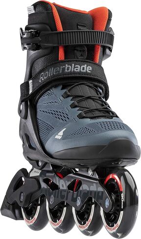 Rollerblade Macroblade 90 Men's Adult Fitness Inline Skate, Orion Blue/Spicy Orange, Performance Inline Skates in Saudi Arabia