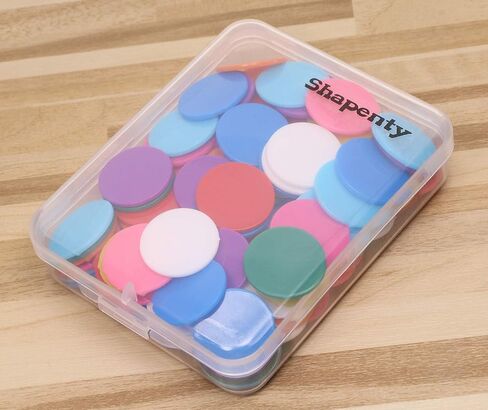Shapenty 10 Colors Small Plastic Learning Counters Disks Chip Counting Discs Markers for Math Practice and Poker Chips Game Tokens with Storage Box, 25mm/1 Inch,120PCS in Saudi Arabia