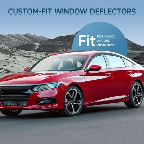 واقيات المطر الدخانية من ACLONG مناسبة لسيارة Honda Accord 2018 2019 2020 2021 2022، واقي نافذة مضاد للكسر، عاكسات النوافذ، عاكسات فتحات التهوية، مجموعة مكونة من 6 قطع in Saudi Arabia