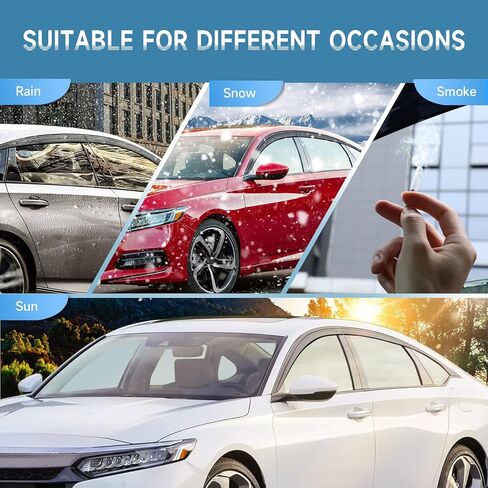 واقيات المطر الدخانية من ACLONG مناسبة لسيارة Honda Accord 2018 2019 2020 2021 2022، واقي نافذة مضاد للكسر، عاكسات النوافذ، عاكسات فتحات التهوية، مجموعة مكونة من 6 قطع in Saudi Arabia