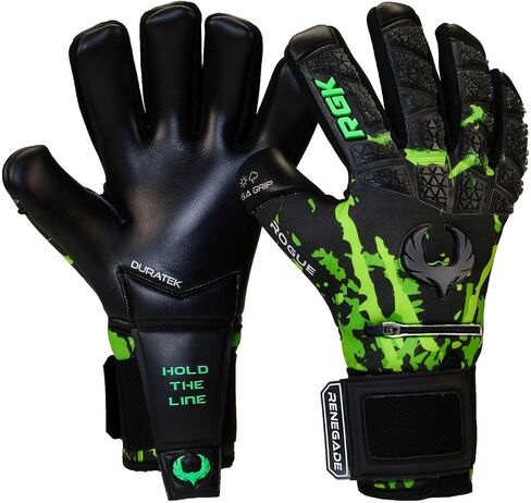 Renegade GK Limited Edition Rogue Soccer Goalie Gloves with Microbe-Guard (Sizes 6-11, Level 4+) Pro-Tek Fingersaves & 4+3MM Giga Grip | Only 1500 Made for Each Style | Based in The U.S.A. in Saudi Arabia