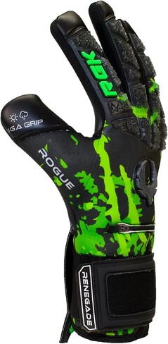 Renegade GK Limited Edition Rogue Soccer Goalie Gloves with Microbe-Guard (Sizes 6-11, Level 4+) Pro-Tek Fingersaves & 4+3MM Giga Grip | Only 1500 Made for Each Style | Based in The U.S.A. in Saudi Arabia