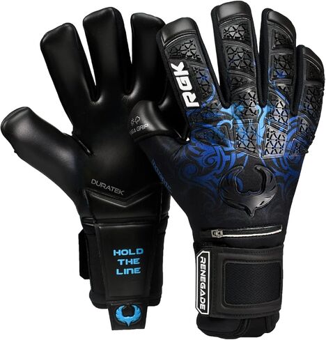 Renegade GK Limited Edition Rogue Soccer Goalie Gloves with Microbe-Guard (Sizes 6-11, Level 4+) Pro-Tek Fingersaves & 4+3MM Giga Grip | Only 1500 Made for Each Style | Based in The U.S.A. in Kuwait